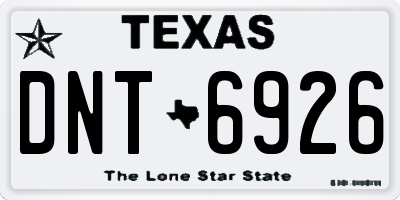 TX license plate DNT6926