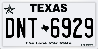 TX license plate DNT6929