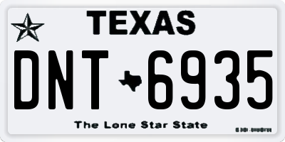 TX license plate DNT6935
