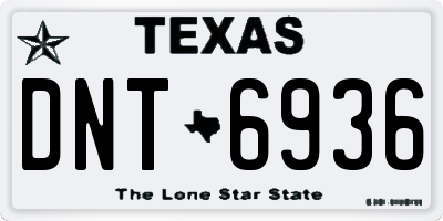 TX license plate DNT6936