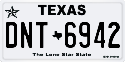 TX license plate DNT6942