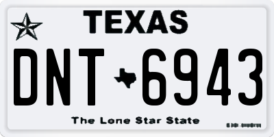 TX license plate DNT6943