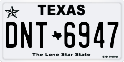 TX license plate DNT6947