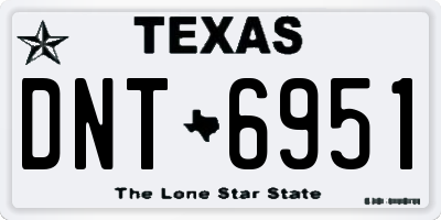 TX license plate DNT6951