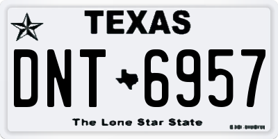 TX license plate DNT6957