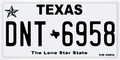 TX license plate DNT6958