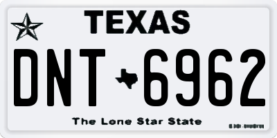 TX license plate DNT6962
