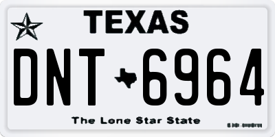 TX license plate DNT6964