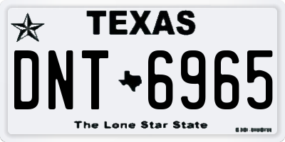 TX license plate DNT6965