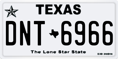 TX license plate DNT6966