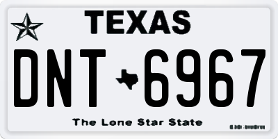 TX license plate DNT6967