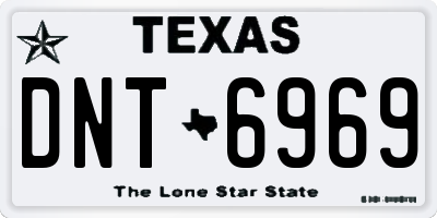TX license plate DNT6969