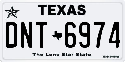 TX license plate DNT6974