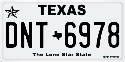 TX license plate DNT6978