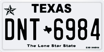 TX license plate DNT6984