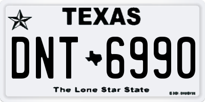 TX license plate DNT6990
