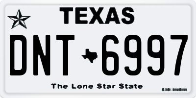 TX license plate DNT6997