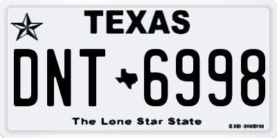 TX license plate DNT6998