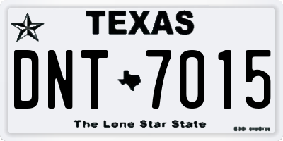 TX license plate DNT7015