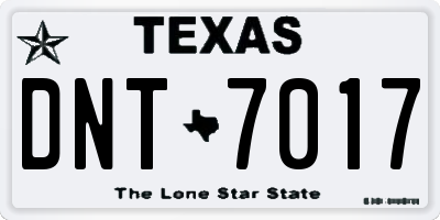 TX license plate DNT7017