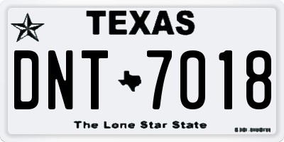TX license plate DNT7018