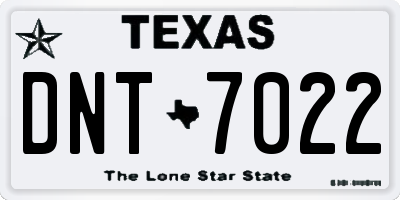 TX license plate DNT7022