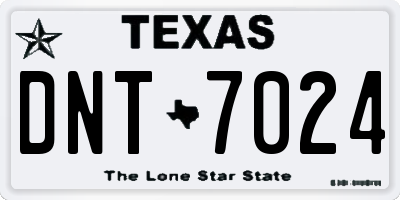 TX license plate DNT7024