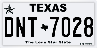 TX license plate DNT7028