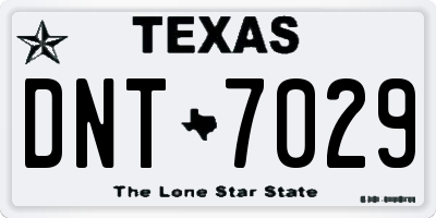 TX license plate DNT7029