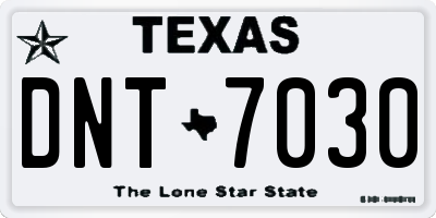TX license plate DNT7030
