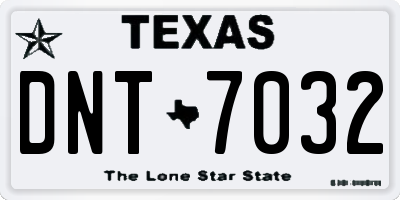 TX license plate DNT7032