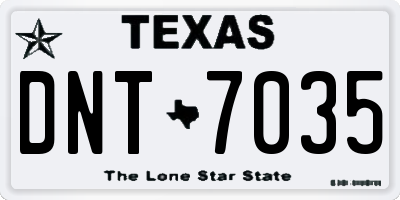 TX license plate DNT7035