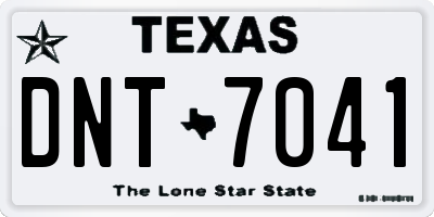 TX license plate DNT7041