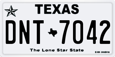 TX license plate DNT7042
