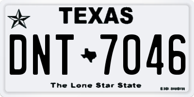 TX license plate DNT7046