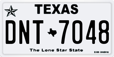TX license plate DNT7048
