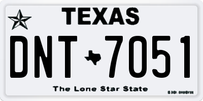 TX license plate DNT7051