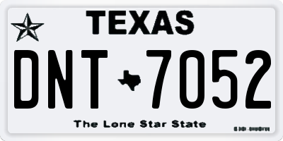 TX license plate DNT7052