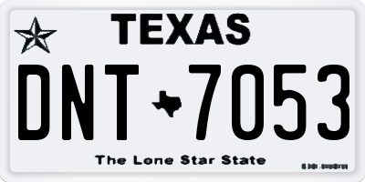 TX license plate DNT7053