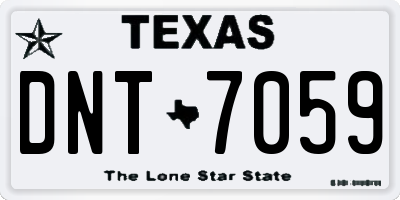 TX license plate DNT7059