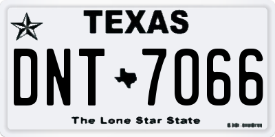 TX license plate DNT7066