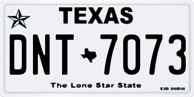 TX license plate DNT7073