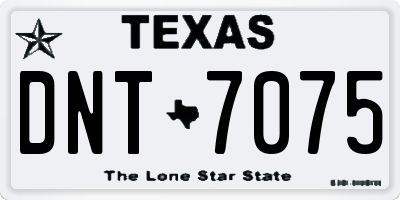 TX license plate DNT7075