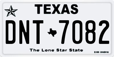 TX license plate DNT7082