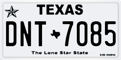 TX license plate DNT7085