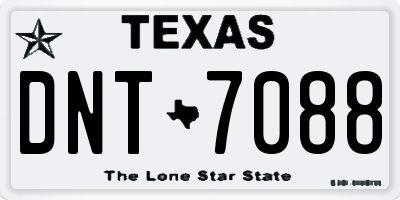 TX license plate DNT7088