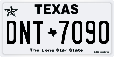 TX license plate DNT7090