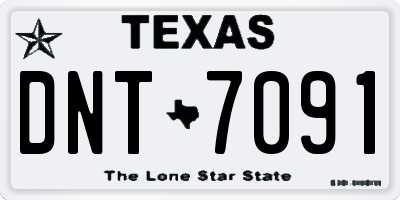 TX license plate DNT7091