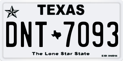 TX license plate DNT7093