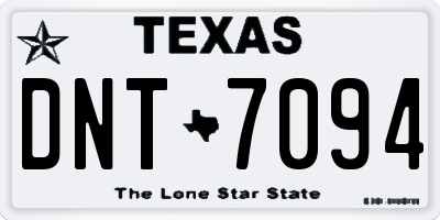 TX license plate DNT7094